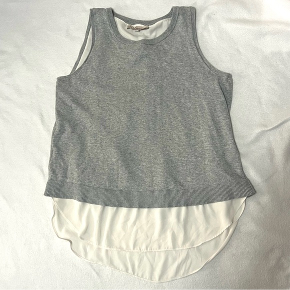 loft layered knit chiffon sweater vest - Picture 5 of 9